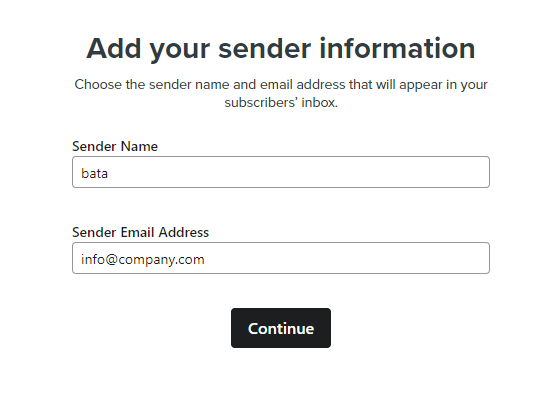 add cell phone and desktop optimized sender email and sender name