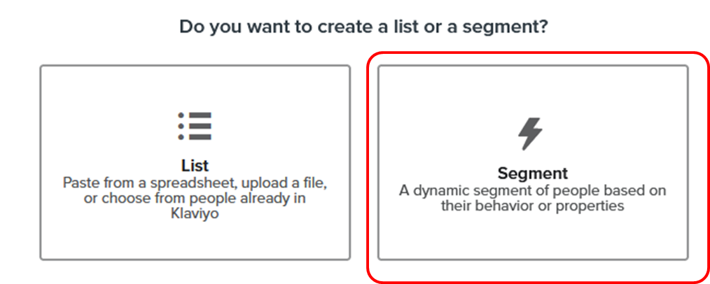 basic segmentation klaviyo