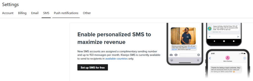 how to get started with sms marketing in klaviyo