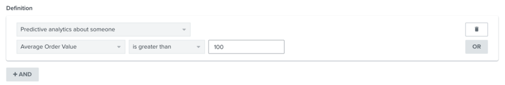 how to segment based on Average order value