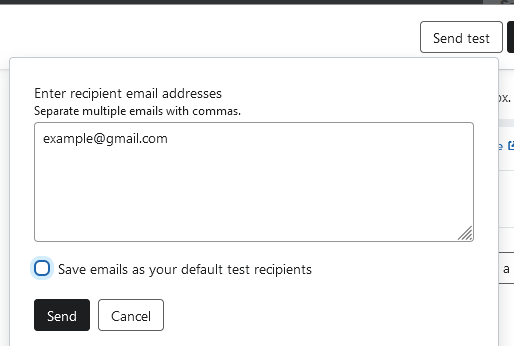 How to send test email from klaviyo