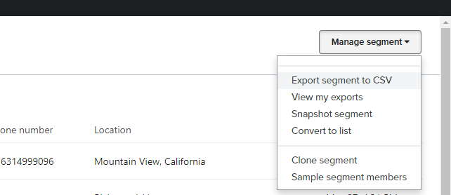 how to export segment from klaviyo