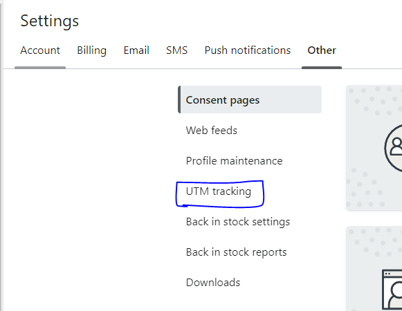 UTM Tracking options in klaviyo