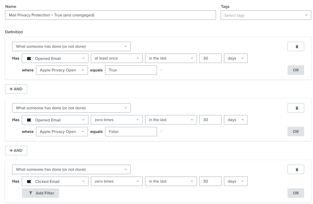 unengaged IOS users segmentation