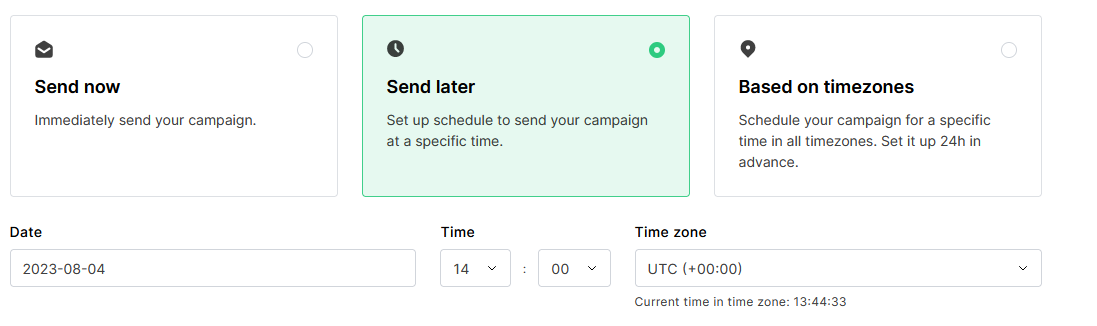 how to schedule email campaign in mailerlite