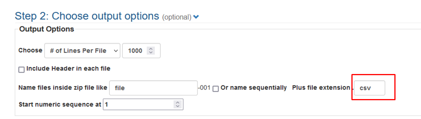 how to split CSV online