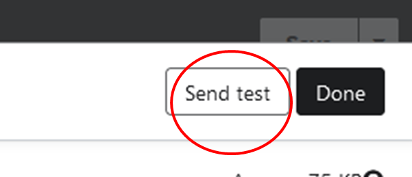 how to send test email campaign on my email