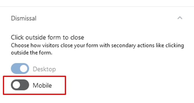 how to turn off click outside form 