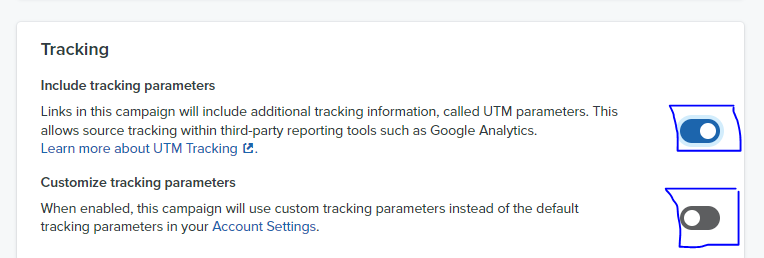 custom UTM tracking in campaign klaviyo