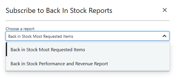 types of back in stock klaviyo reports