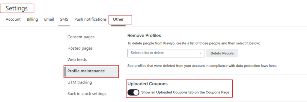 i cannot see coupon option in klaviyo